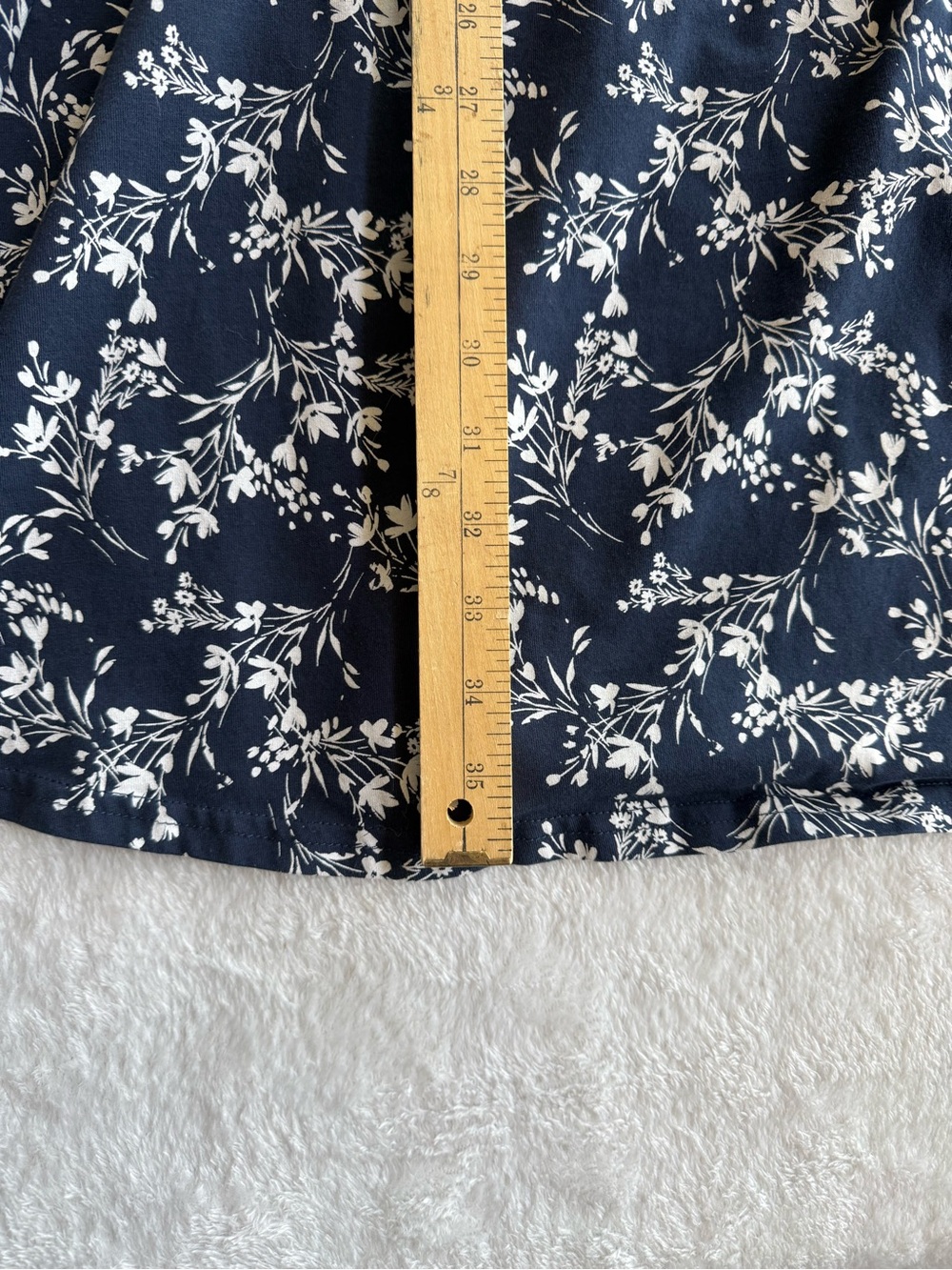 PACT Organic Cotton Navy Floral Faux Wrap Fit & Flare Dress Women’s Medium - Picture 3 of 9